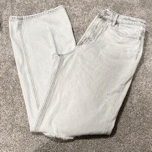 Vervet Light Wash Distressed Wide Leg Jeans